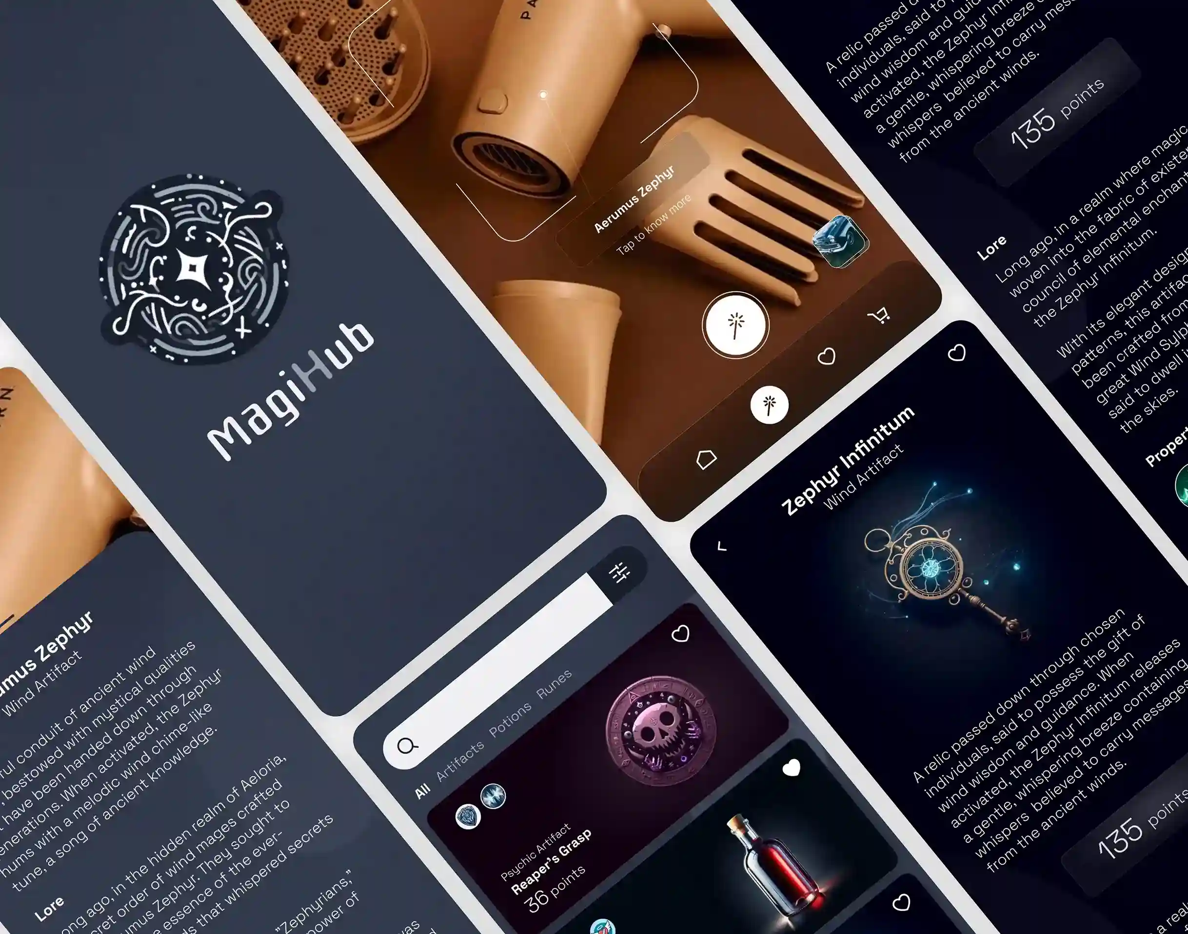 MagiHub - Fantasy Translation Tool Design. Daily UI/UX Design Challenge - Interactive prototype.